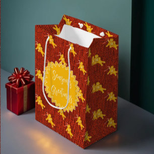 Custom Holiday Paper Bag with Gingerbread