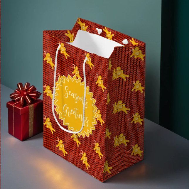 Custom Holiday Paper Bag with Gingerbread (Creator Uploaded)