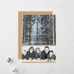 Custom Holiday Photo Winter Scene Card