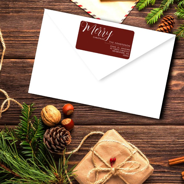 Custom Holiday Return Address Label | Personalised (Creator Uploaded)