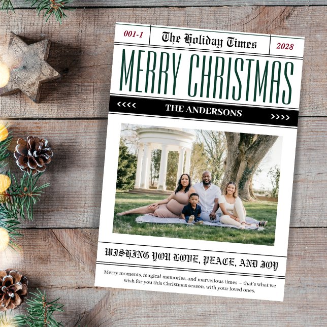 Custom Holiday Times Newspaper Christmas Photo (Creator Uploaded)