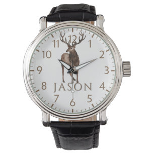 Custom Holiday Watch for Man   Deer Hunter