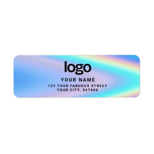 Custom Holographic Business Logo Return Address Label