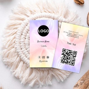 Custom Holographic opal stone Logo Business Card