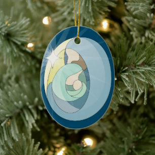 Custom Holy Night Ceramic Ornament