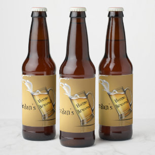 Custom Home Brewed Beer Bottle Label
