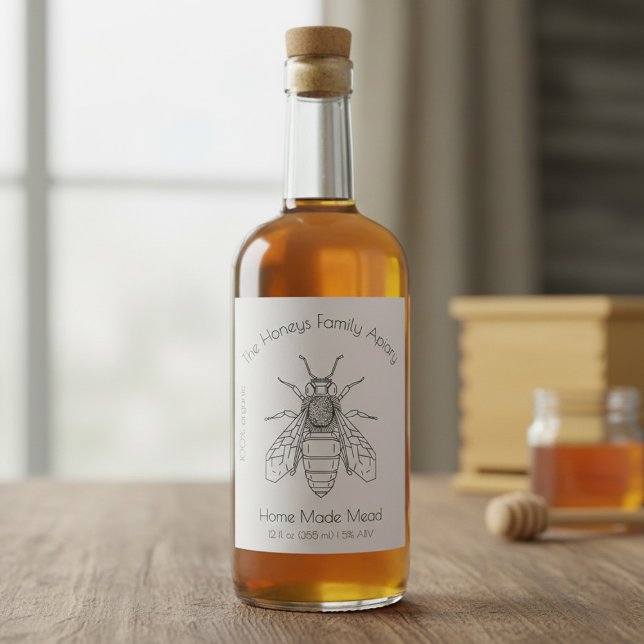 Custom Home Brewed Honey Wine Label (Creator Uploaded)