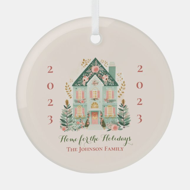 Custom "Home for the Holidays" Ornament   (Front)