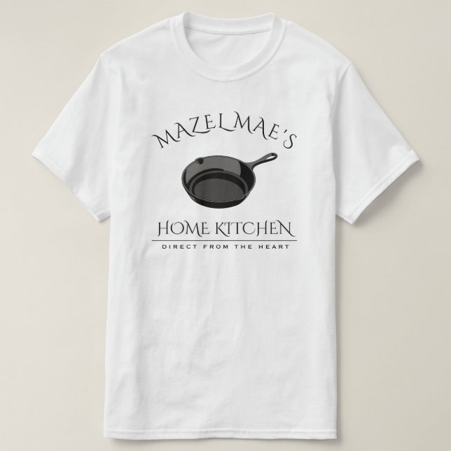custom home kitchen cast iron pan T-Shirt (Design Front)