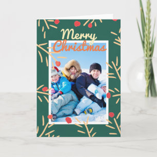 Custom HOME-MADE STYLE CHRISTMAS SEASONS GREETINGS Holiday Card