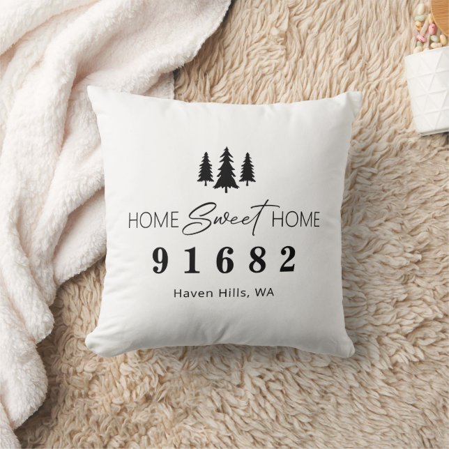 Custom Home Sweet Home Zip Code Cushion (Blanket)