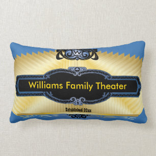 Custom Home Theatre Add Your Monogram Lumbar Cushion
