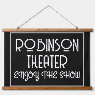 Custom Home Theatre Enjoy The Show  Hanging Tapestry