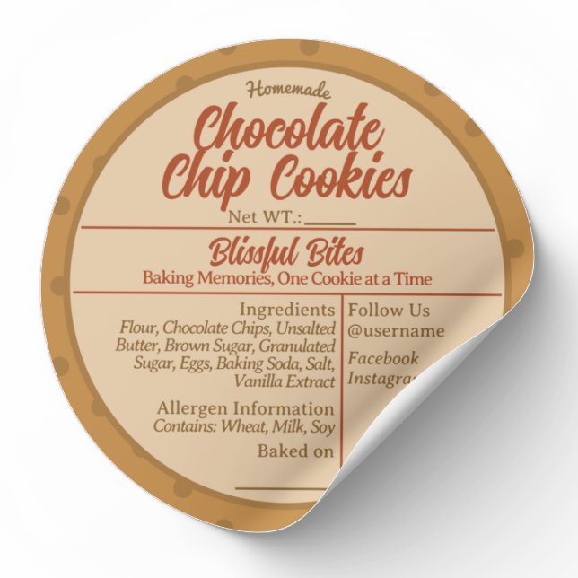 Custom Homemade Baked Goods Sticker Label (Creator Uploaded)