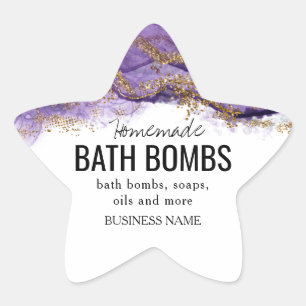 custom homemade bath bombs label