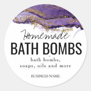 custom homemade bath bombs label