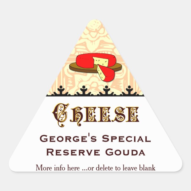 Custom Homemade Cheese Triangle Sticker (Front)