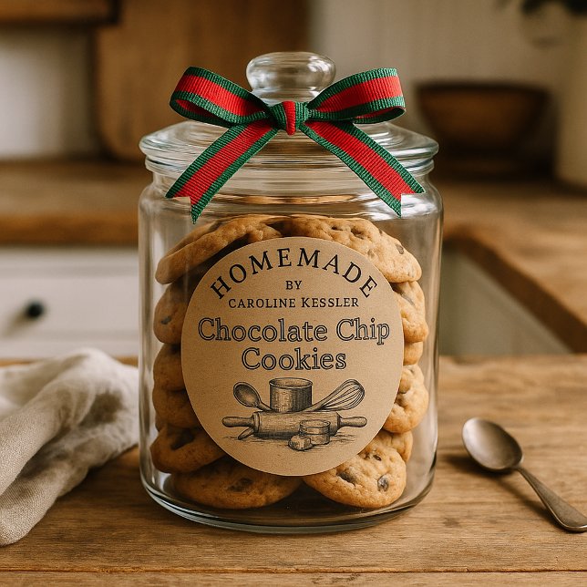 Custom Homemade Chocolate Chip Cookies Label Sheet (Creator Uploaded)