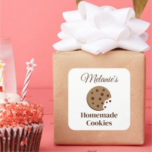 Custom homemade chocolate chip cookies stickers