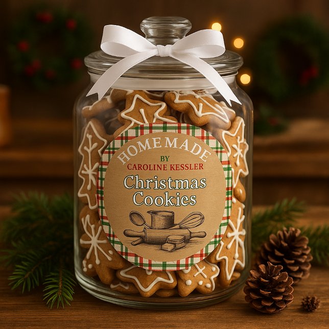Custom Homemade Christmas Cookies Label Sheet (Creator Uploaded)