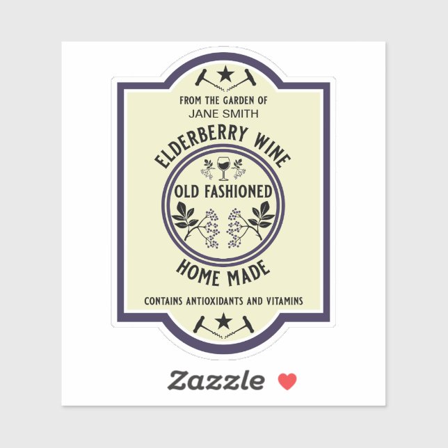 Custom Homemade Elderberry Drinks (Sheet)