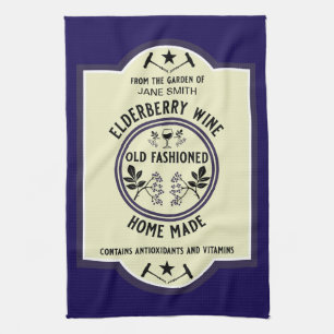 Custom Homemade Elderberry Drinks Tea Towel