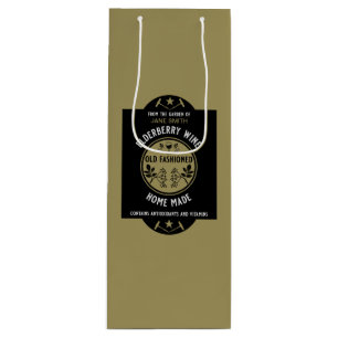 Custom Homemade Elderberry Wine Gift Bag