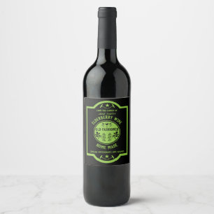Custom Homemade Elderberry Wine Label