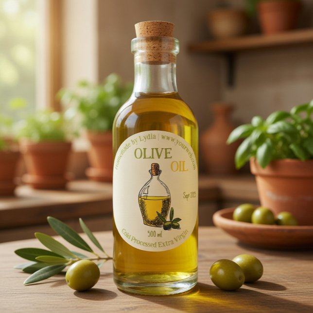 Custom Homemade Extra Virgin Olive Oil Label (Creator Uploaded)