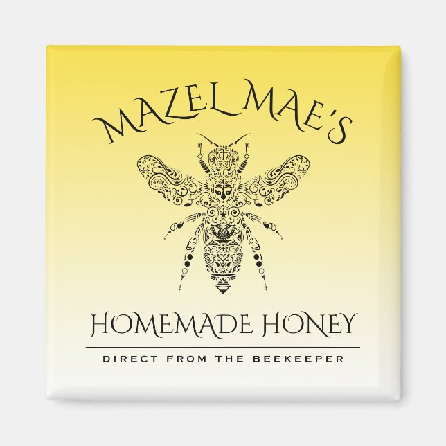 Custom Homemade Honey Magnet (Front)