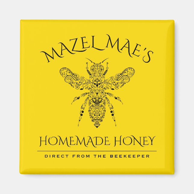 Custom Homemade Honey Magnet (Front)