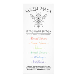 Custom Homemade Honey Rack Card
