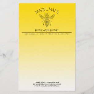 Custom Homemade Honey Stationery