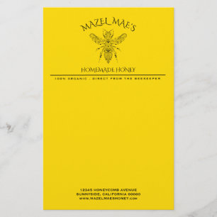 Custom Homemade Honey Stationery