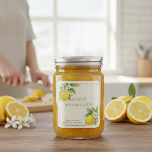 Custom Homemade Lemon Marmalade Label
