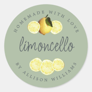 Custom Homemade Limoncello Label