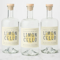 Custom Homemade Limoncello Label