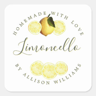 Custom Homemade Limoncello Label