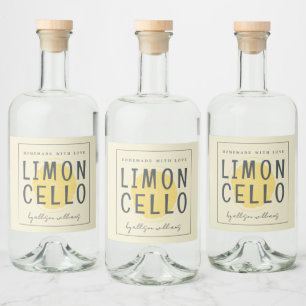 Custom Homemade Limoncello Label