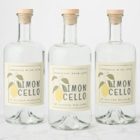 Custom Homemade Limoncello Label