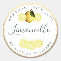 Custom Homemade Limoncello Label Champagne Gold