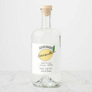 custom homemade limoncello wedding favour liquor bottle label