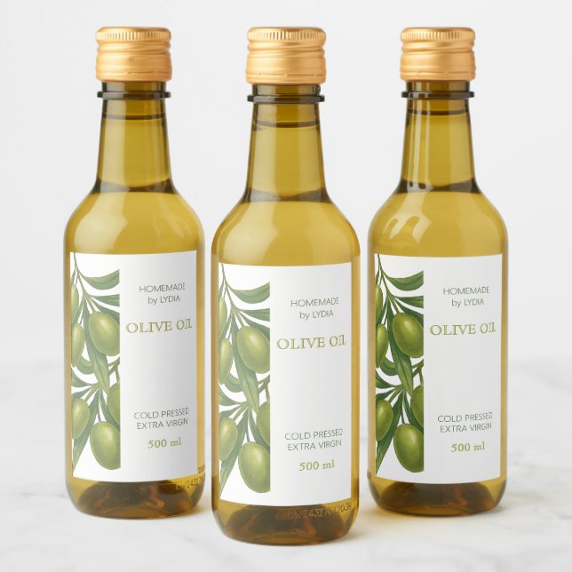 Custom Homemade Olive Oil Label (Bottles)