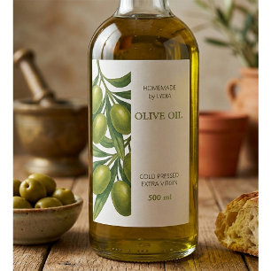 Custom Homemade Olive Oil Label