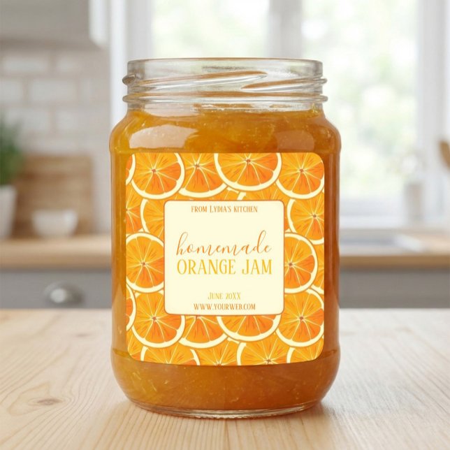 Custom Homemade Orange Jam Label (Creator Uploaded)