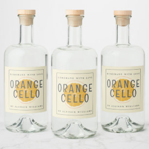 Custom Homemade Orangecello Label