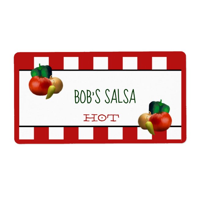 Custom Homemade Salsa Label (Front)