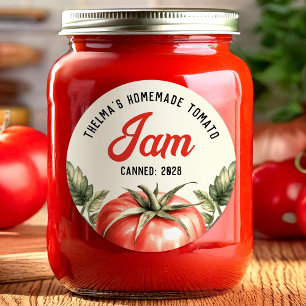 Custom Homemade Tomato Jam preserve  Classic Round Sticker