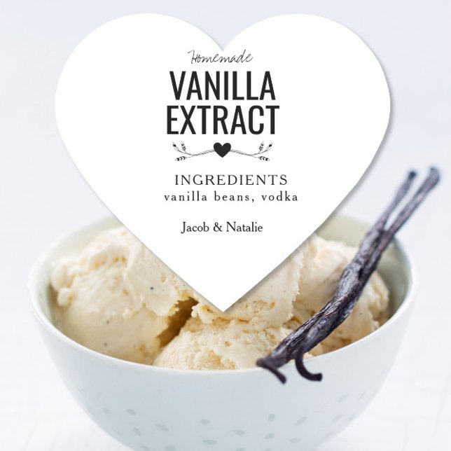 custom homemade vanilla extract wedding wine label (Creator Uploaded)