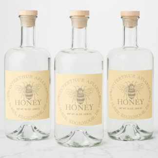Custom Honey Business Promotional Liquor Bottle Label
